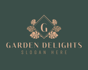 Elegant Leaf Ornamental logo design