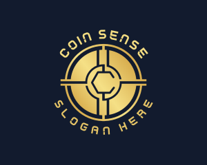 Cryptocurrency Coin Letter C logo design