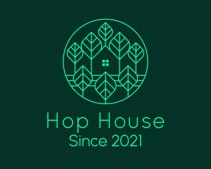 House Leaf Forest logo design