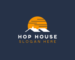 Residential Housing Roof Repair logo design