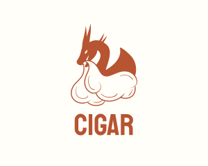 Dragon Cigar Smoker  logo design