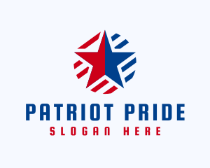 Star Stripes Patriot logo design