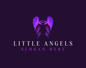 Angel Wings Cherubim logo design