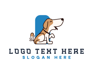 Dog Wagging Tail Logo