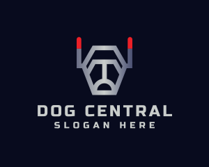 Silver Robot Dog logo design