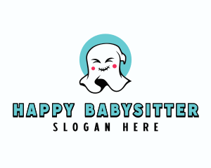 Happy Cartoon Ghost logo design