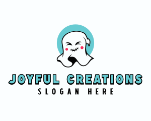 Happy Cartoon Ghost logo