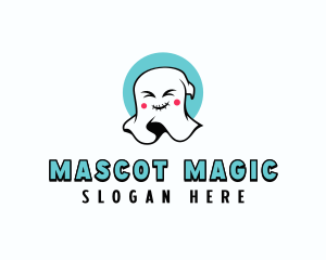 Happy Cartoon Ghost logo design