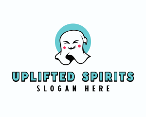 Happy Cartoon Ghost logo design