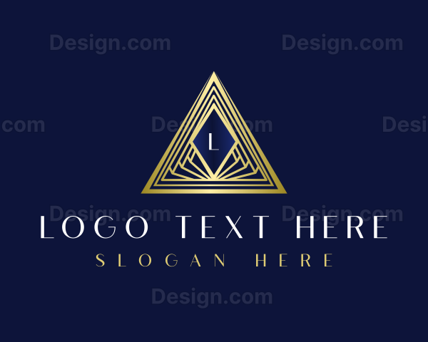 Luxury Gold Pyramid Logo