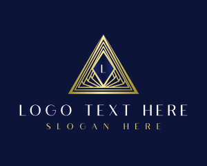 Luxury Gold Pyramid logo