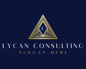 Luxury Gold Pyramid logo design