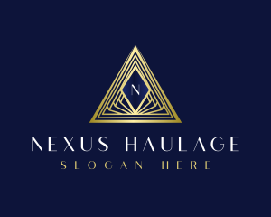 Luxury Gold Pyramid logo design