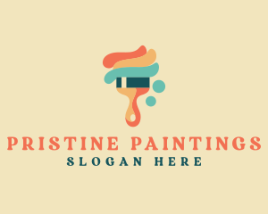 Paint Brush Handyman Painter logo design