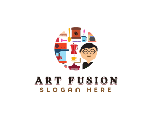 Coffee Barista Collage logo