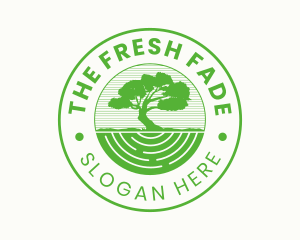 Old Green Tree  Emblem logo design