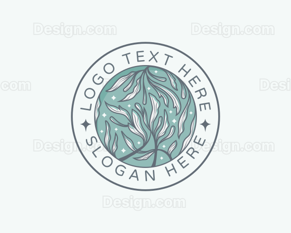 Floral Leaves Nature Logo