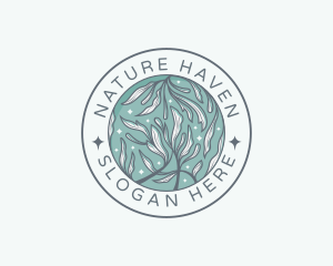 Floral Leaves Nature logo design