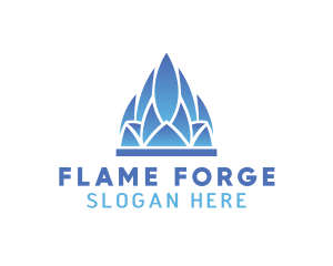 Flame Lotus Temple logo design