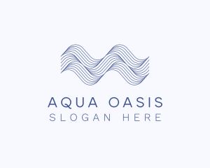 Water Ocean Waves logo design