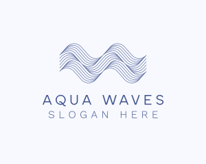 Water Ocean Waves logo design