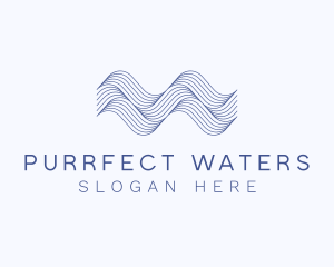 Water Ocean Waves logo design