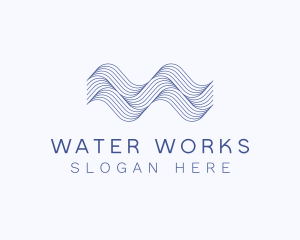 Water Ocean Waves logo design