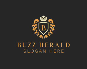 Heraldic Luxury Shield Crown logo design