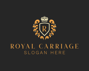 Heraldic Luxury Shield Crown logo design