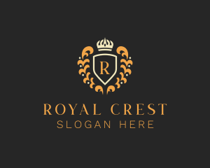 Heraldic Luxury Shield Crown logo design