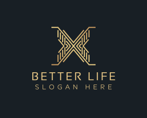 Luxury Premium Firm Letter X logo design