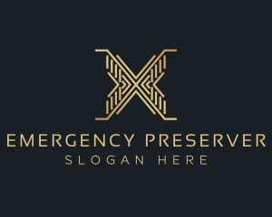 Luxury Premium Firm Letter X logo design