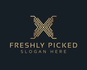 Luxury Premium Firm Letter X logo design