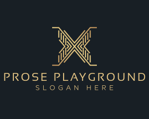 Luxury Premium Firm Letter X logo design