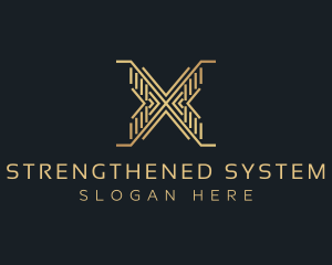 Luxury Premium Firm Letter X logo design