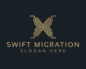 Luxury Premium Firm Letter X logo design