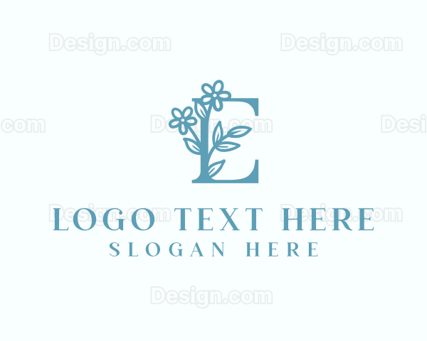 Floral Boutique Letter E Logo