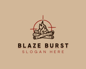 Outdoor Bonfire Camping logo design