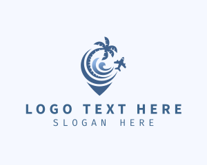 Plane Beach Wave Travel logo