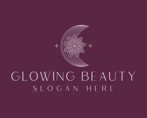 Floral Moon Skincare logo design