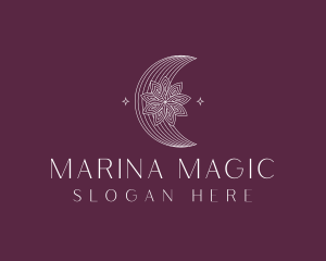 Floral Moon Skincare logo design