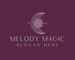 Floral Moon Skincare logo design