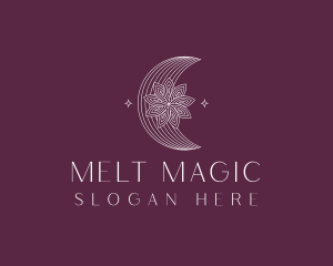 Floral Moon Skincare logo design