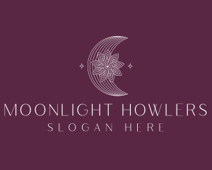 Floral Moon Skincare logo design