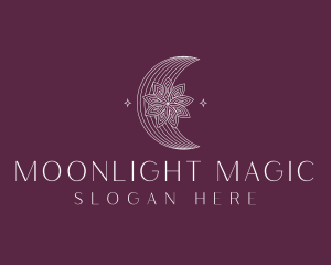 Floral Moon Skincare logo design