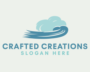 Brush Paint Cloud logo design