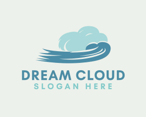 Brush Paint Cloud logo design