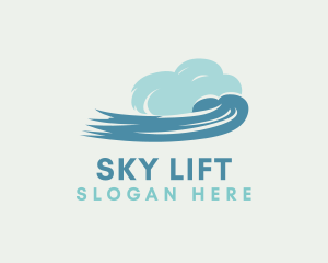 Brush Paint Cloud logo design