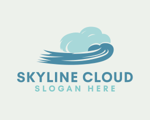 Brush Paint Cloud logo design