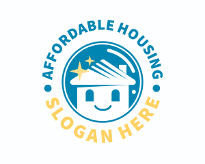 Smiling House Sparkle logo design